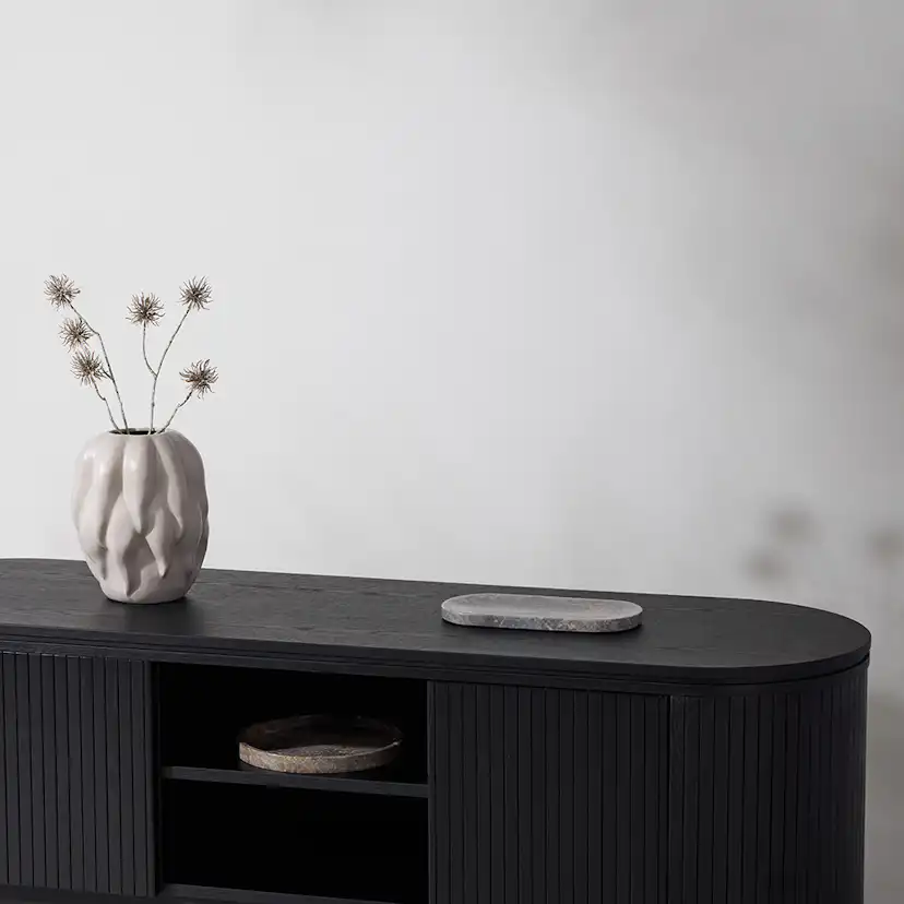 Mediamöbel Vind Fjällbacka Svart TV-Bänk/Sidobord MDF