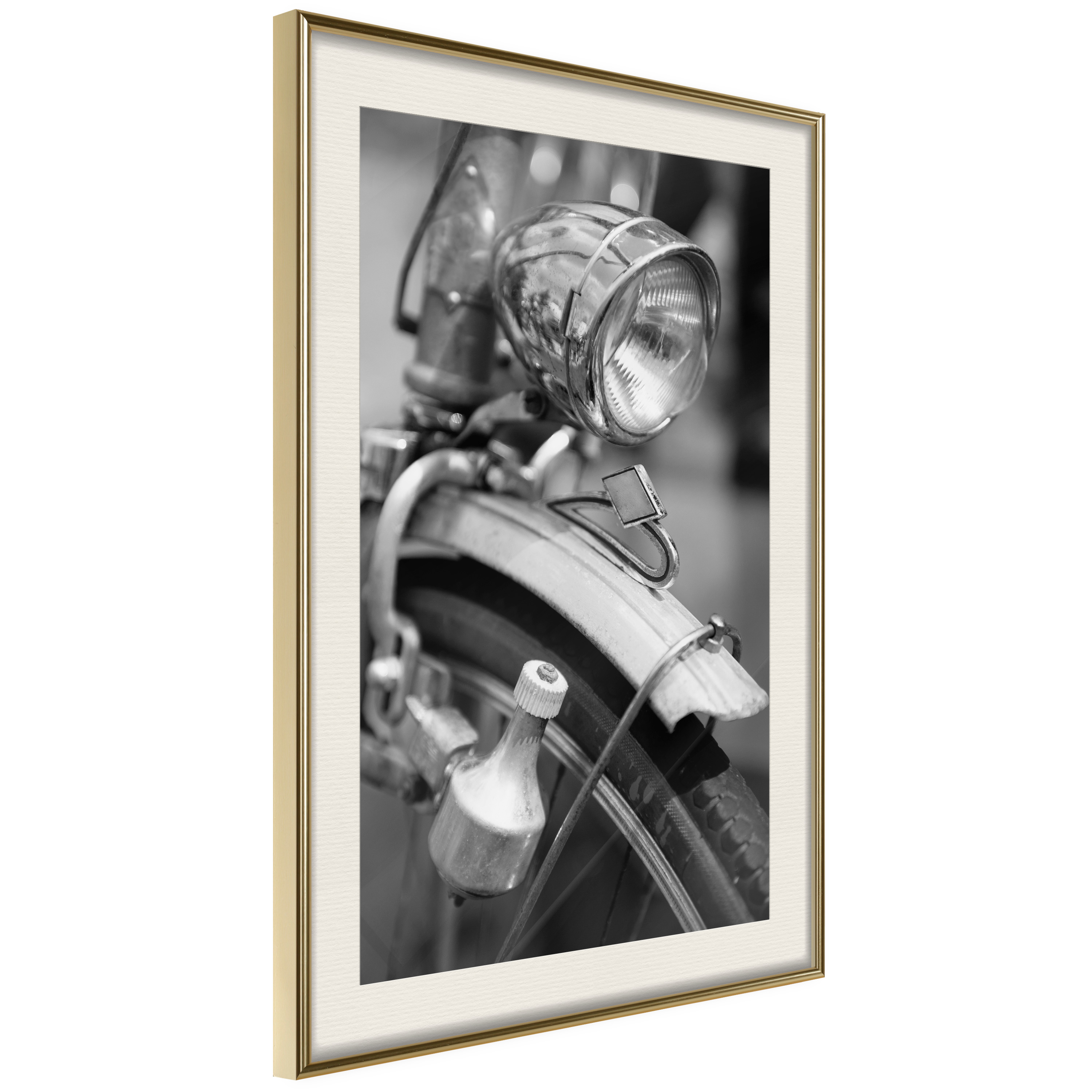 Affisch - Bicycle Details [Poster] 40x60 Guld ram med passepartout, 40x60 cm
