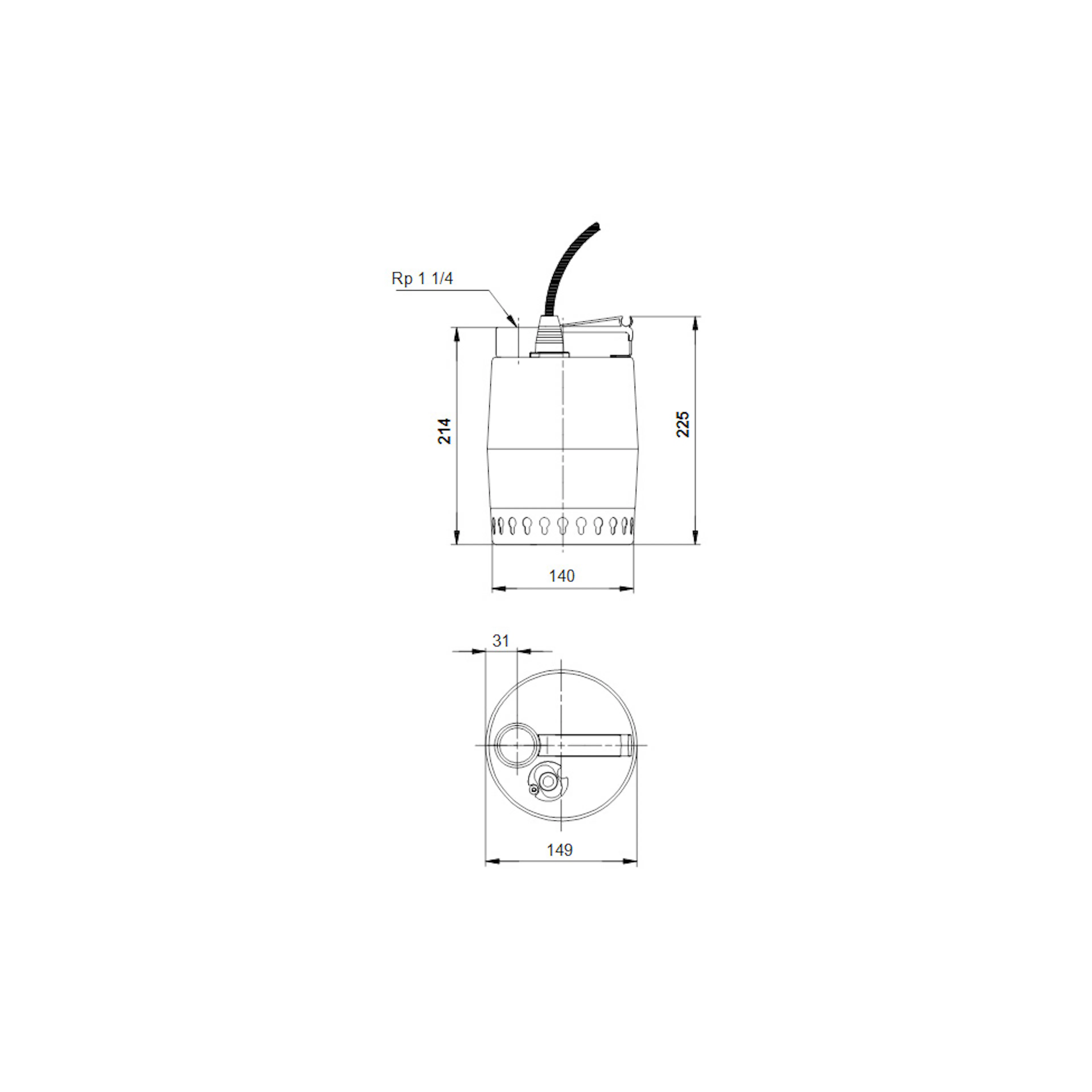 Grundvattenspump Grundfos Unilift KP.250.M.1