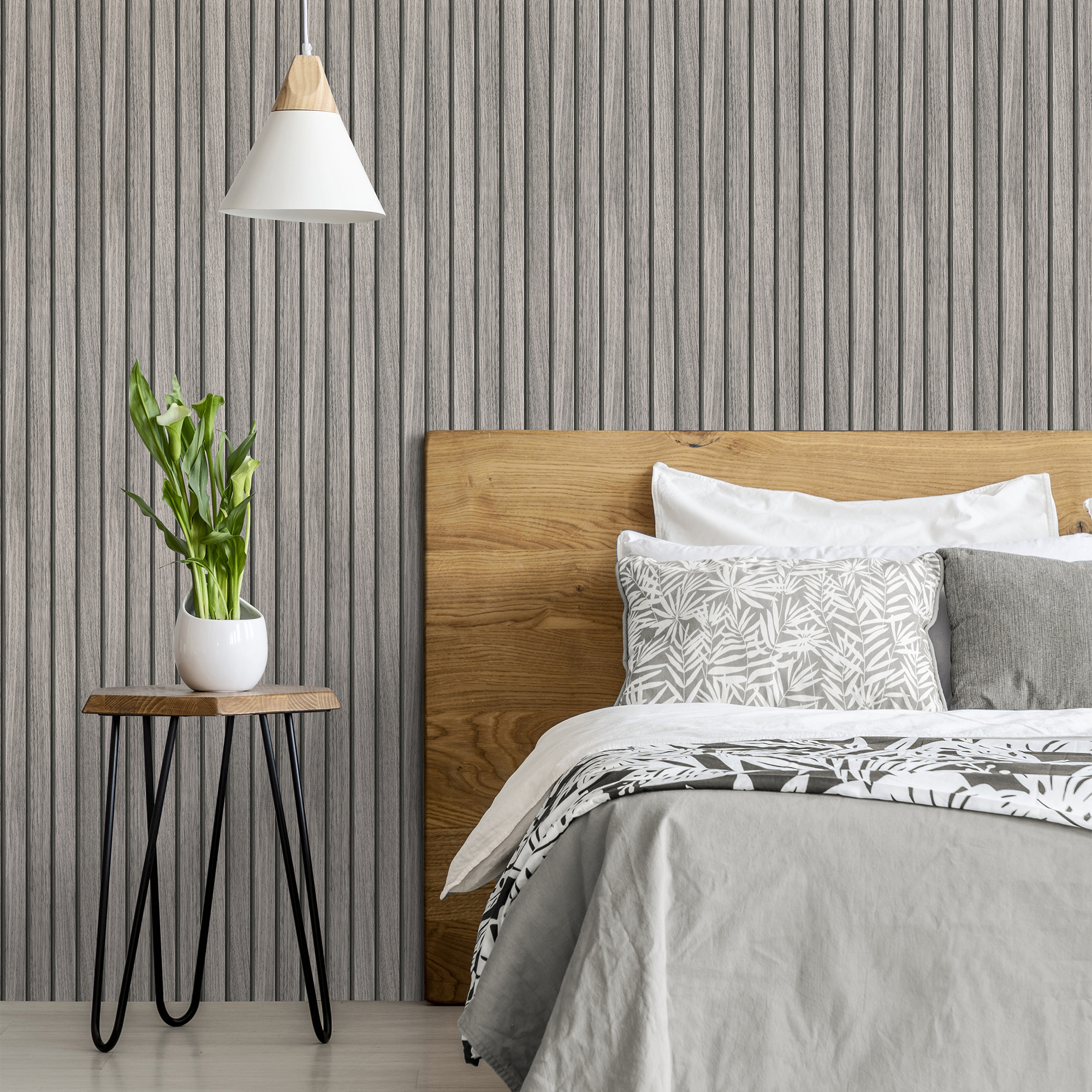 Tapet Easy Decor Trä Strokes 121109 EasyUp, Mönstrad Grå Brun