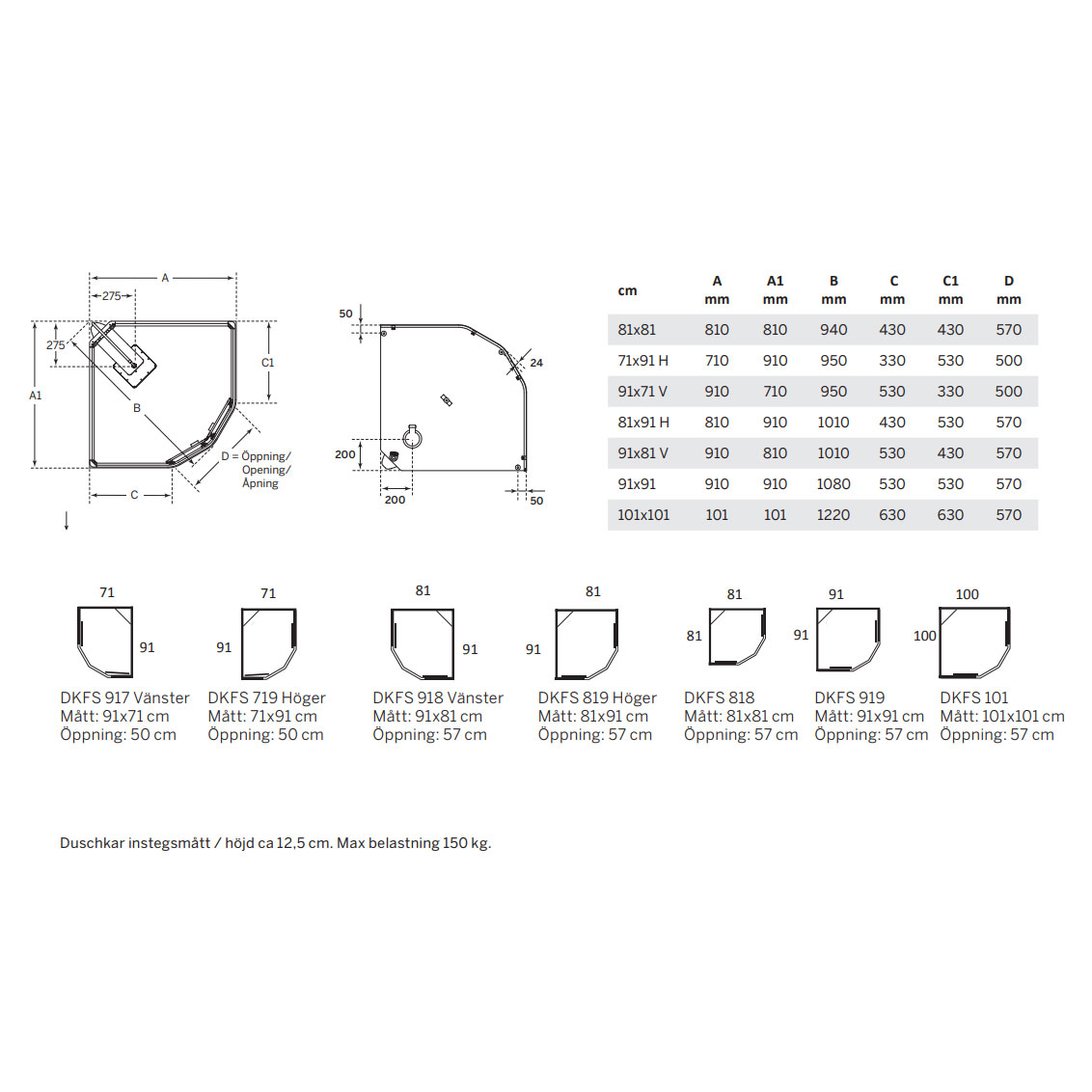 Duschkabin Macro Design Flow Semi med Blandare