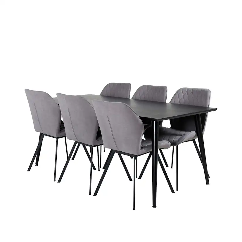 Matgrupp Venture Home Dipp med 6 Gemma stolar