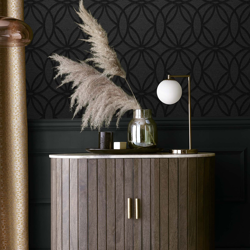Tapet NEXT Luxe Eclipse Charcoal