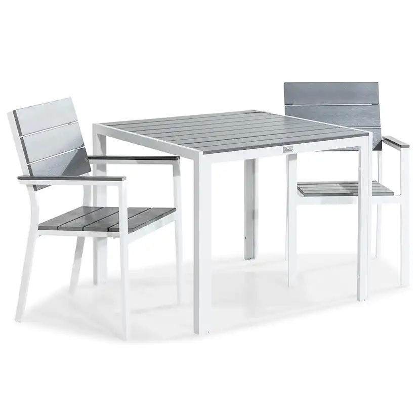 Tunis Matgrupp 90x90 + 2 Stapelstolar Utan Dynor