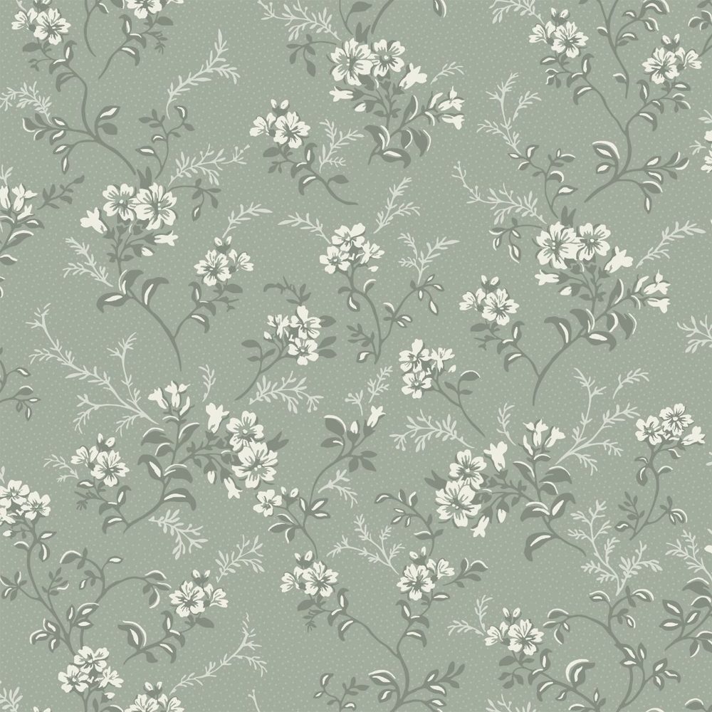 Tapet Duro Flora Sonja 536-04 QuickUp, Mönstrad Grön