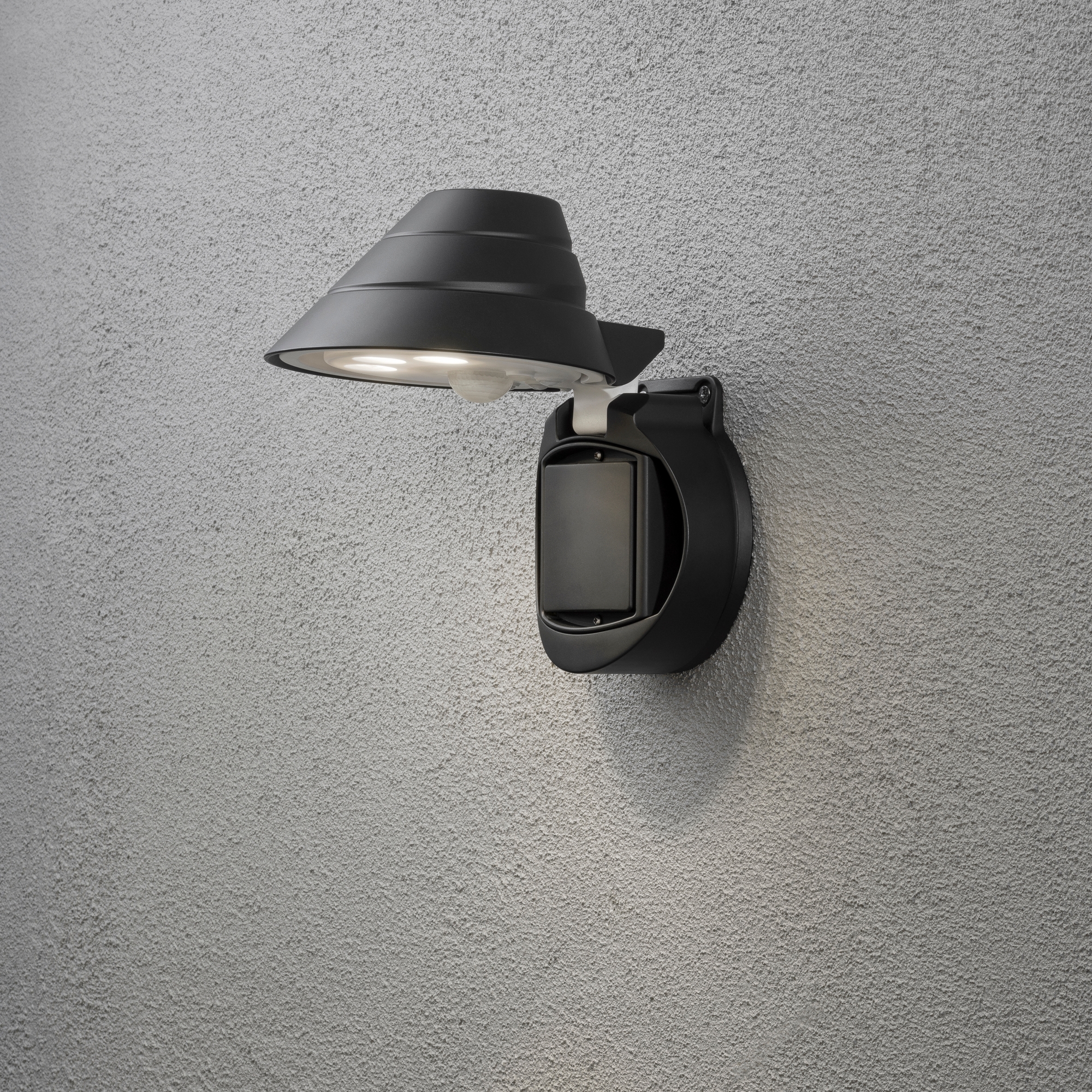 Vägglykta Gnosjö Konstsmide Prato LED 1,5W Rörelsevakt Batteri