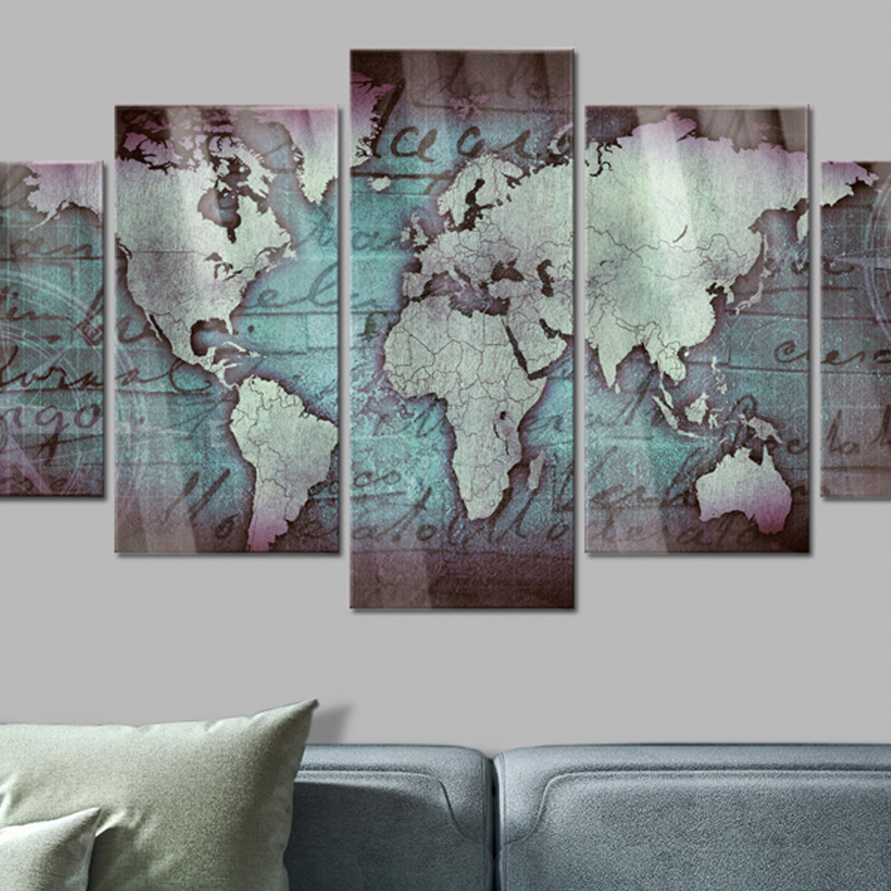 Akrylglastavla Arkiio Bronze map II 100x50