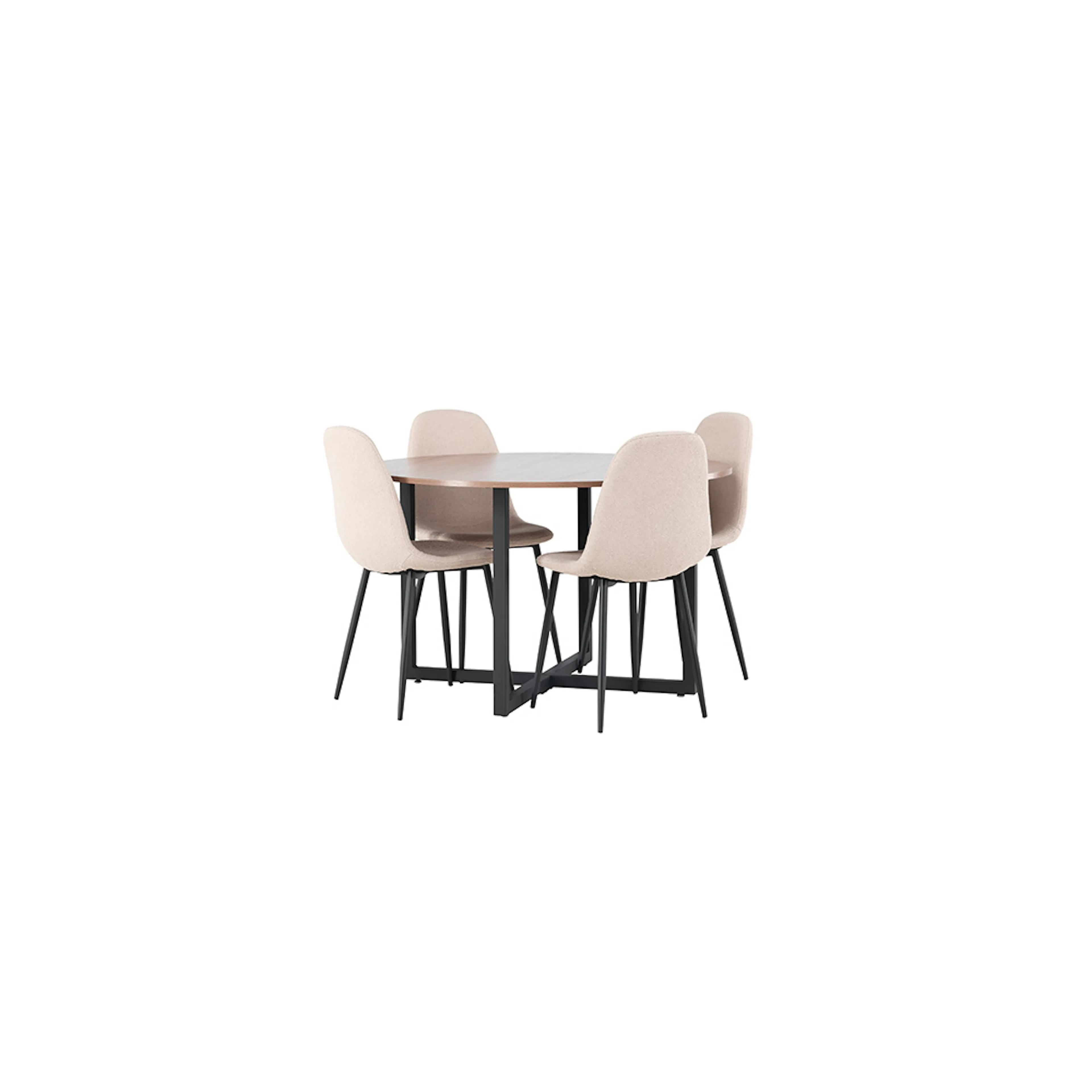 Matgrupp Venture Home Durango Ø120 cm med 4 st Polar stolar