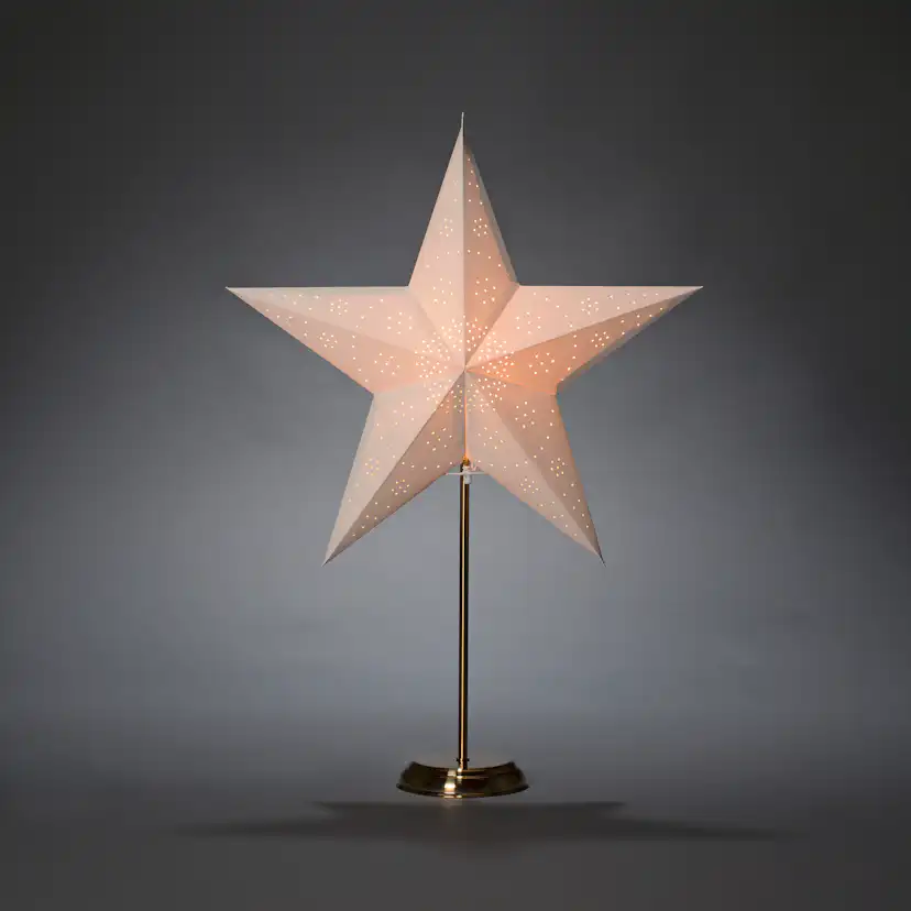 Adventsstjärna Gnosjö Konstsmide Vit Mässingsfot