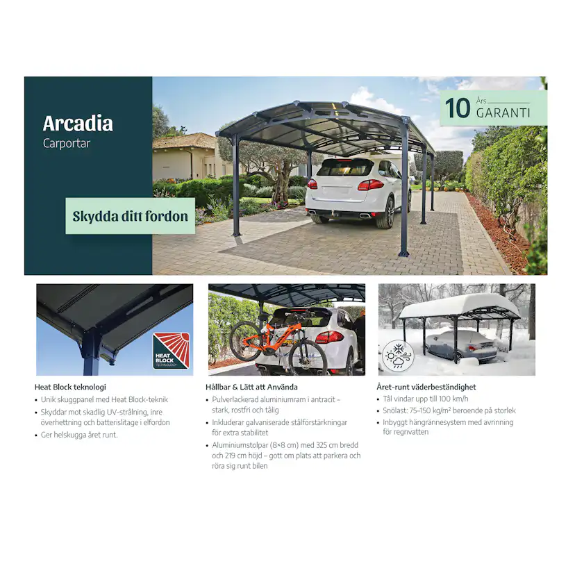 Carport Canopia by Palram Arcadia I Metall 3,6x4,5 m