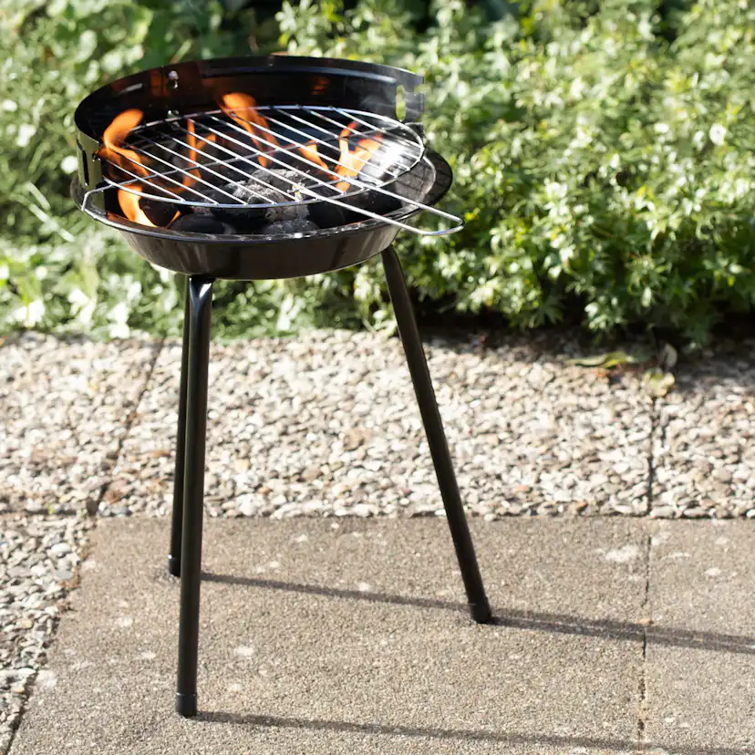 Kolgrill Landmann Picnic BBQ Portabel Grill, Justerbar Höjd & Vindskydd