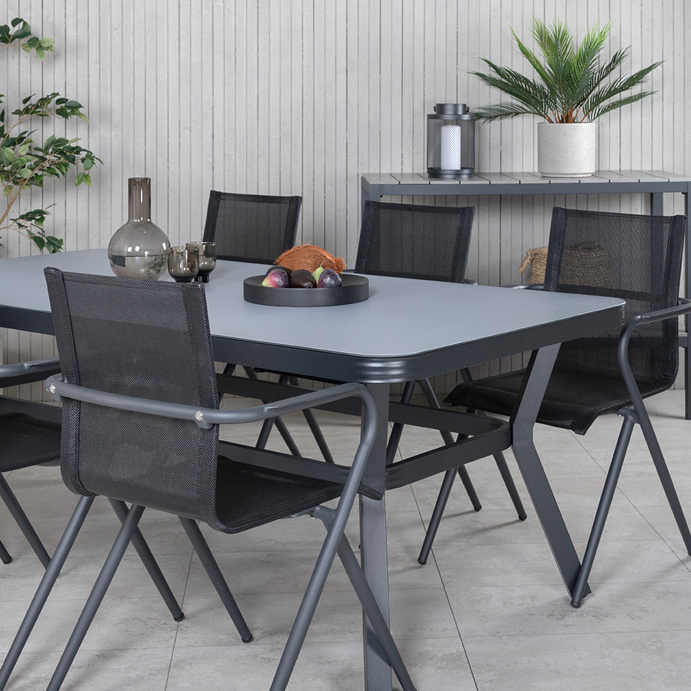Matgrupp Venture Home Vyn med 6 Anve Matstolar