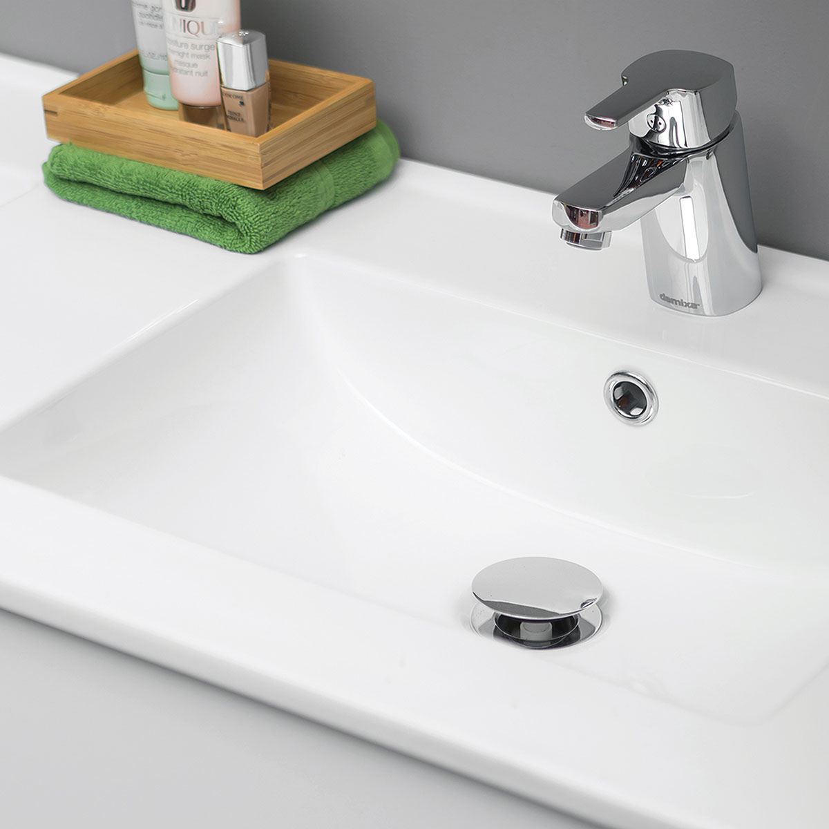 Tvättställsskåp 4AQUA Slim Med 4 Lådor & Grepplist