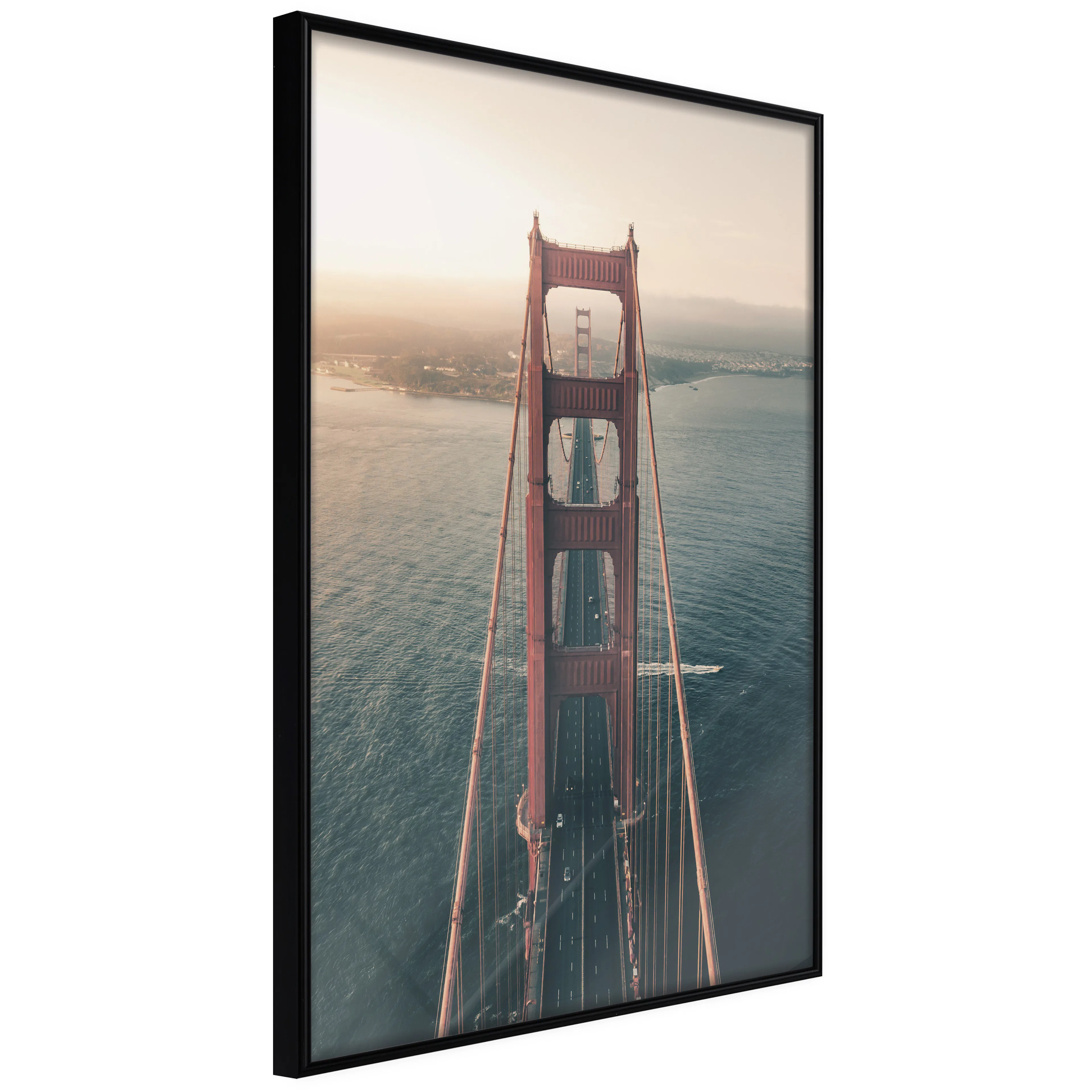 Affisch - Golden Gate Bridge [Poster] 40x60 Svart ram, 40x60 cm