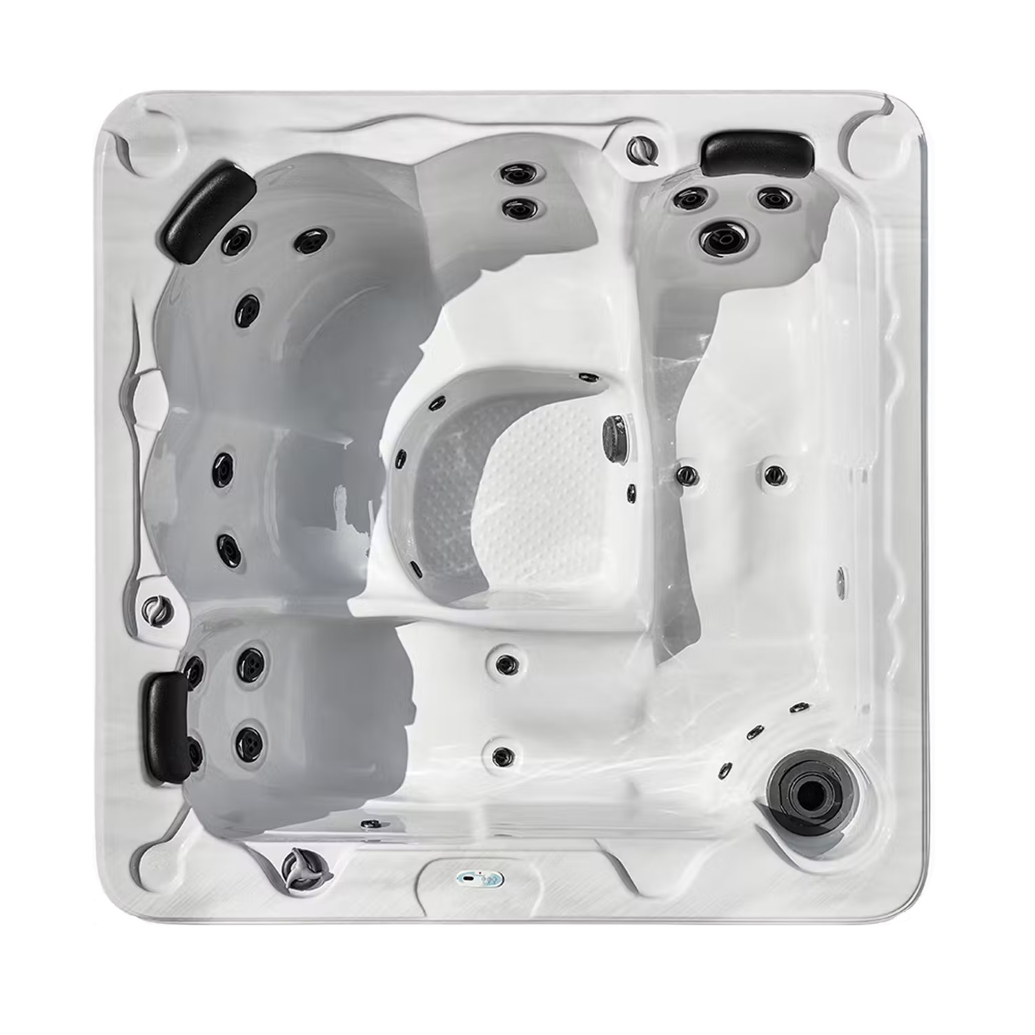 Utespa DenForm 52 White Sterling 28 Jets Spabad för 5 Personer