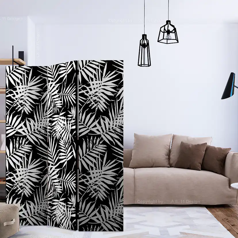 Rumsavdelare Arkiio Black And White Jungle 135x172 cm