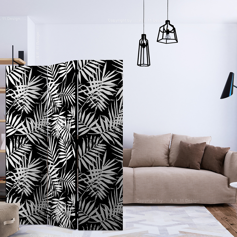 Rumsavdelare Skärmvägg Arkiio Black And White Jungle 135x172 cm