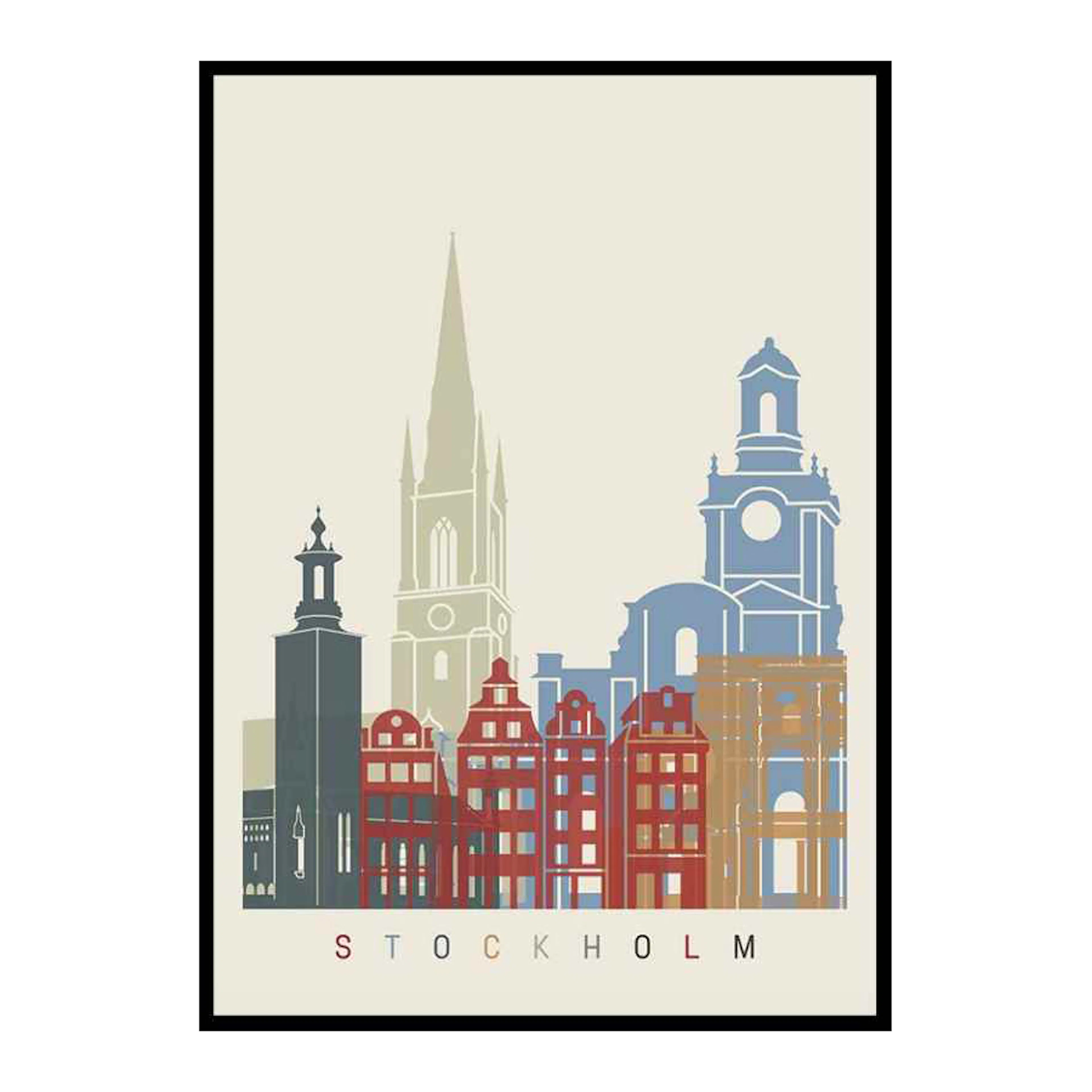 Stockholm Landmarks 30x40 cm