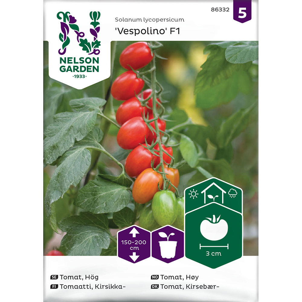 Frö Hög Tomat Nelson Garden Vespolino F1