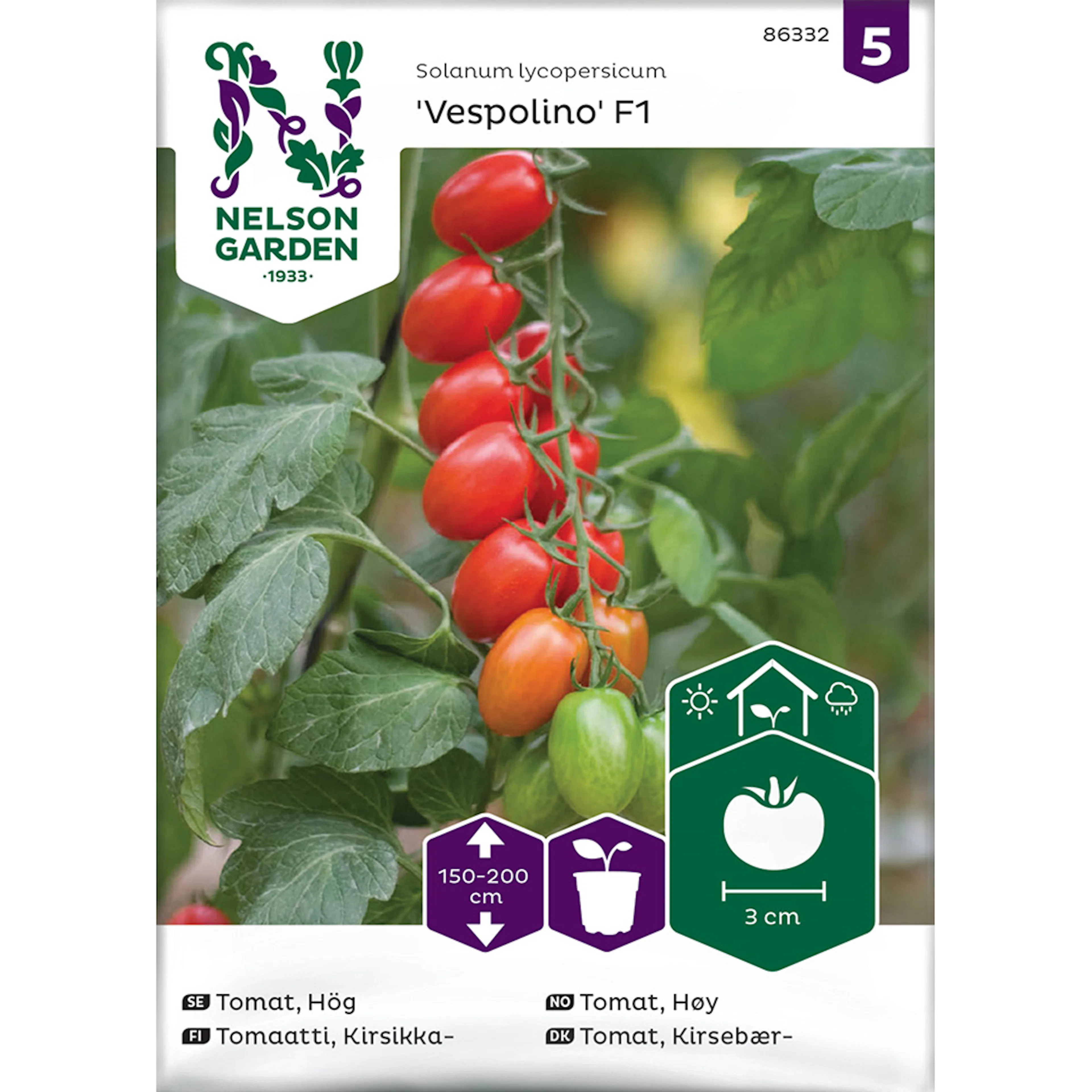 Frö Hög Tomat Nelson Garden Vespolino F1