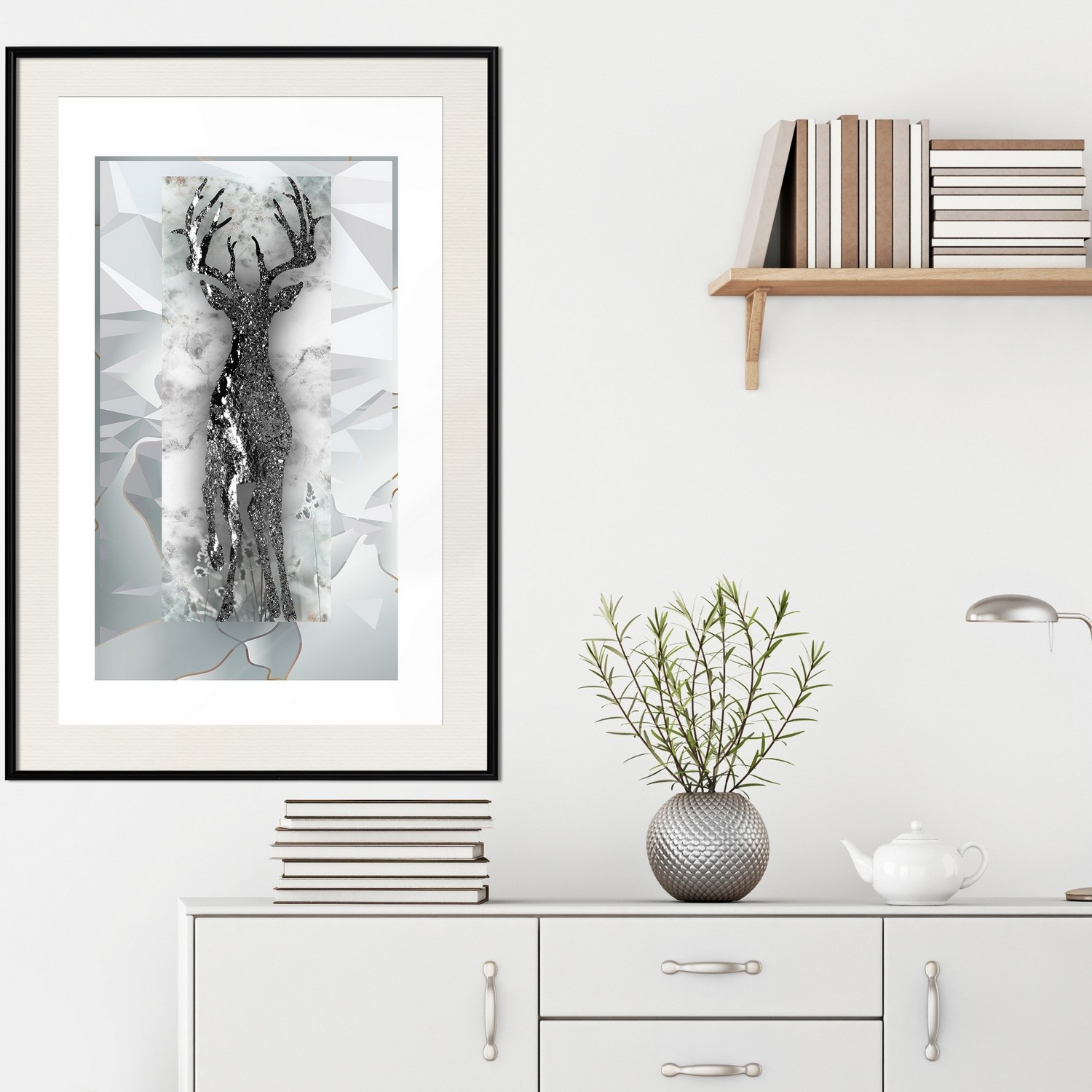 Poster Artgeist Affisch Silver Deer