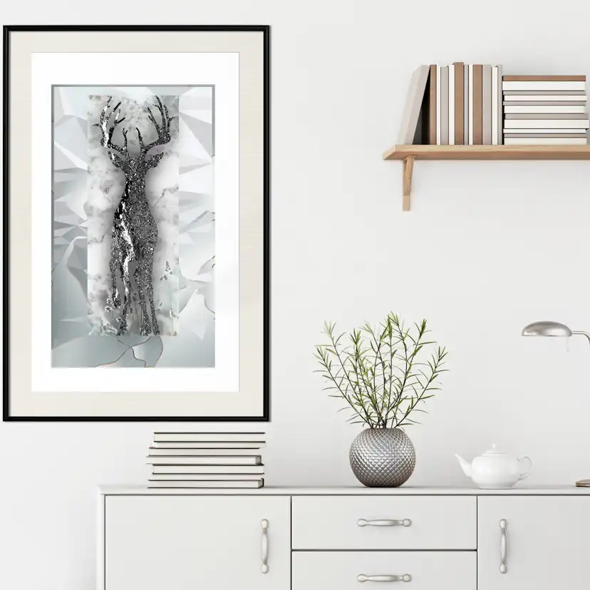 Poster Artgeist Affisch Silver Deer