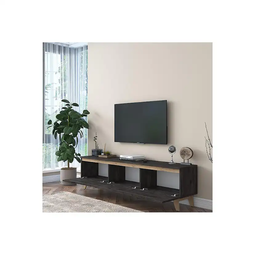 Mediamöbel In Living Virkesbo Svart/Brun TV-bänk 180cm