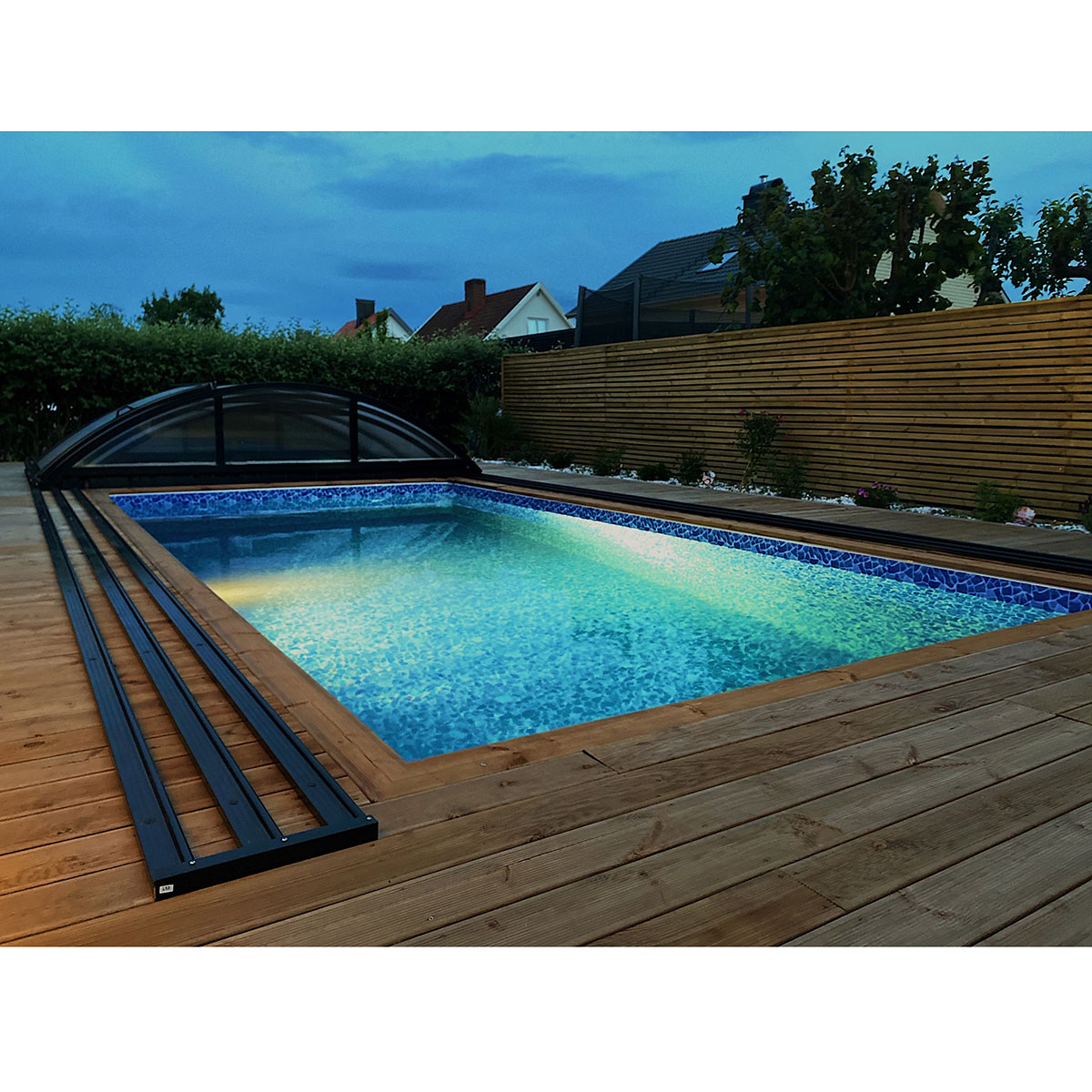 Pooltak Metalcraft 3x6m 4 mm Klar Solid PC Svart