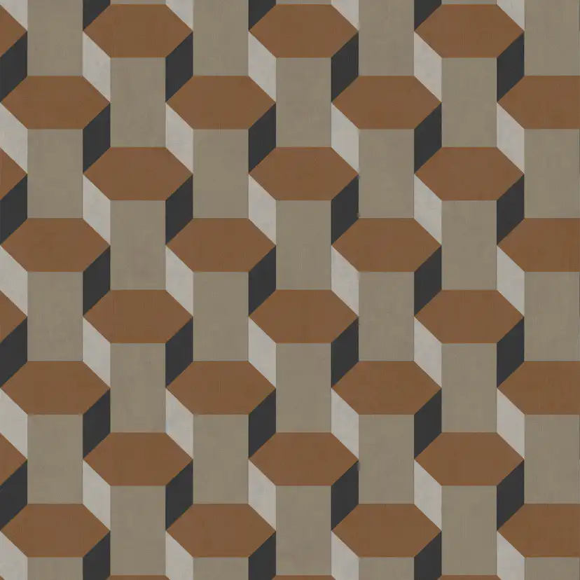 Tapet Sublime Vintage Geometriskmetrics Brun 121138