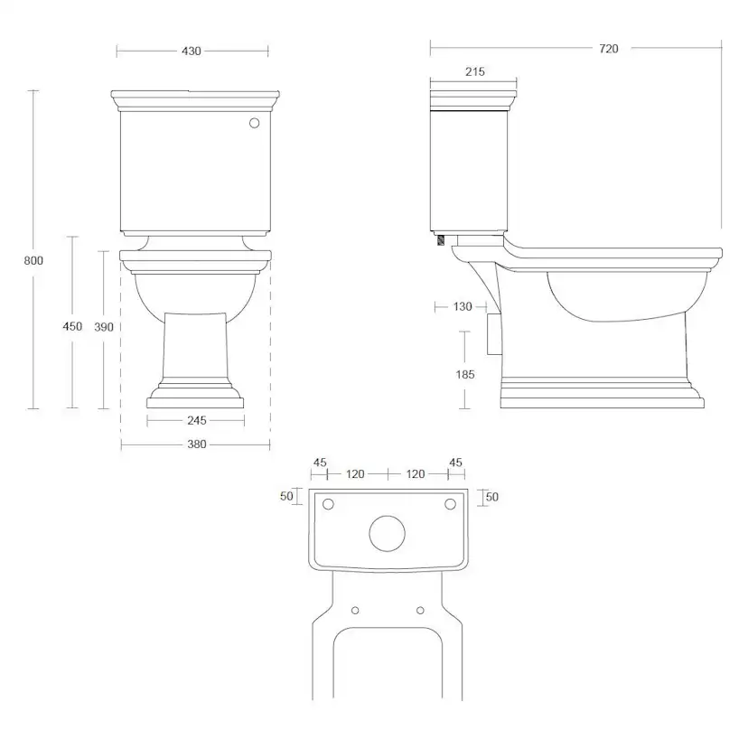 Radcliffe CC Vit/Krom Sits Ek Trä Mjuk Vit/Krom Sits: Ek Mjukstängande Träsits