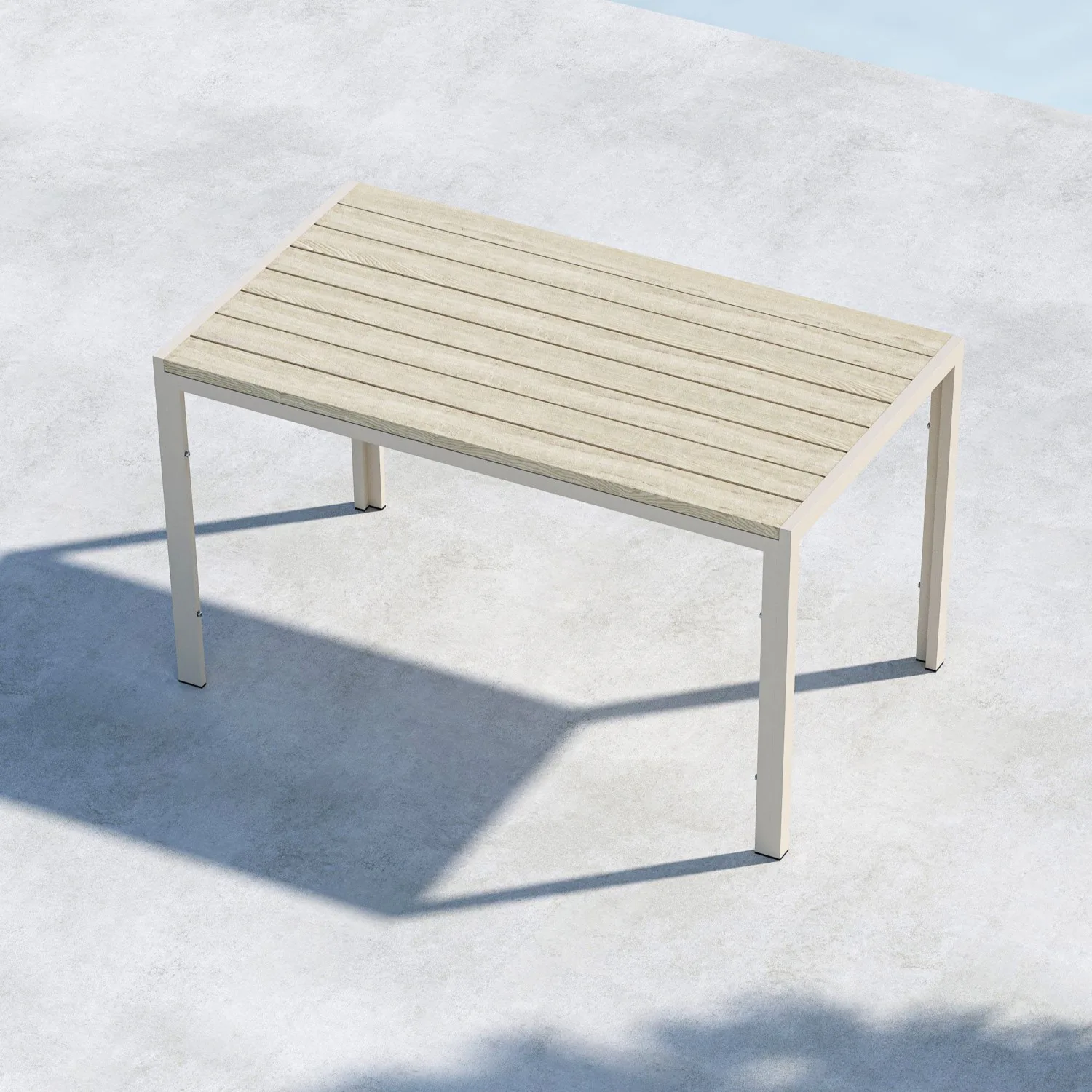 Mirko Dining Table 140x80x74 - Beige / Beige Beige