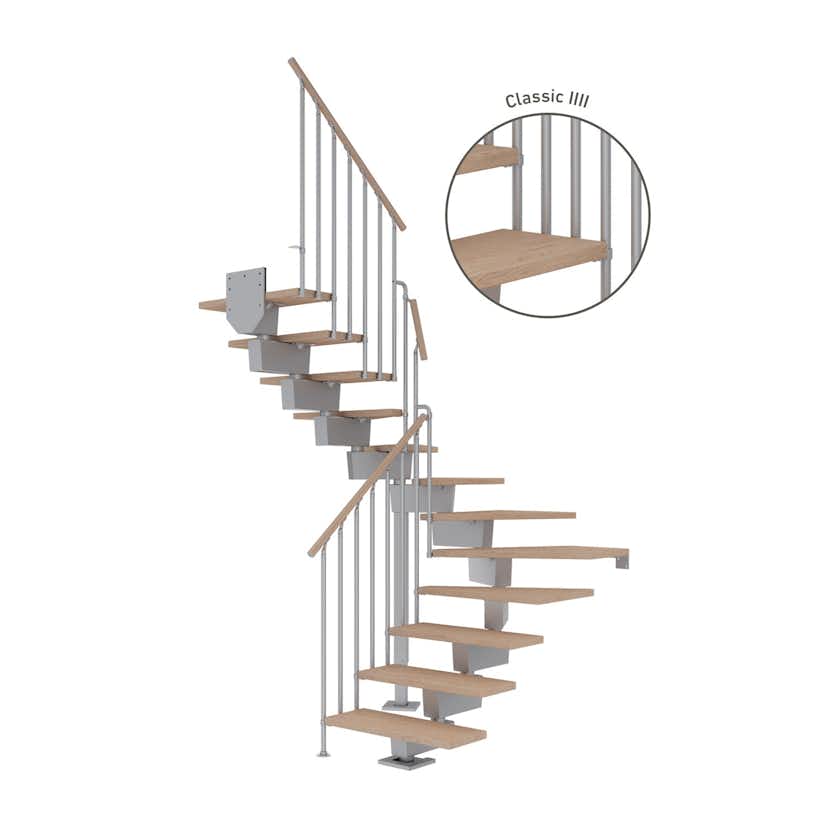 Vinkeltrappa Dolle Dubai Ek Vit Oljad 1/2 Classic IIII
