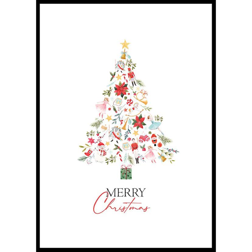 Poster Gallerix Merry Christmas Tree