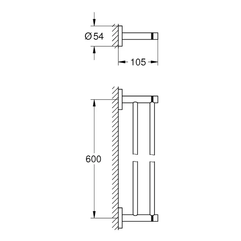 Handduksstång Grohe Essentials 660 mm