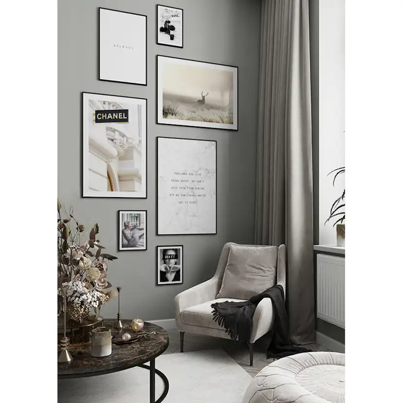 Poster Gallerix Deer In Mist