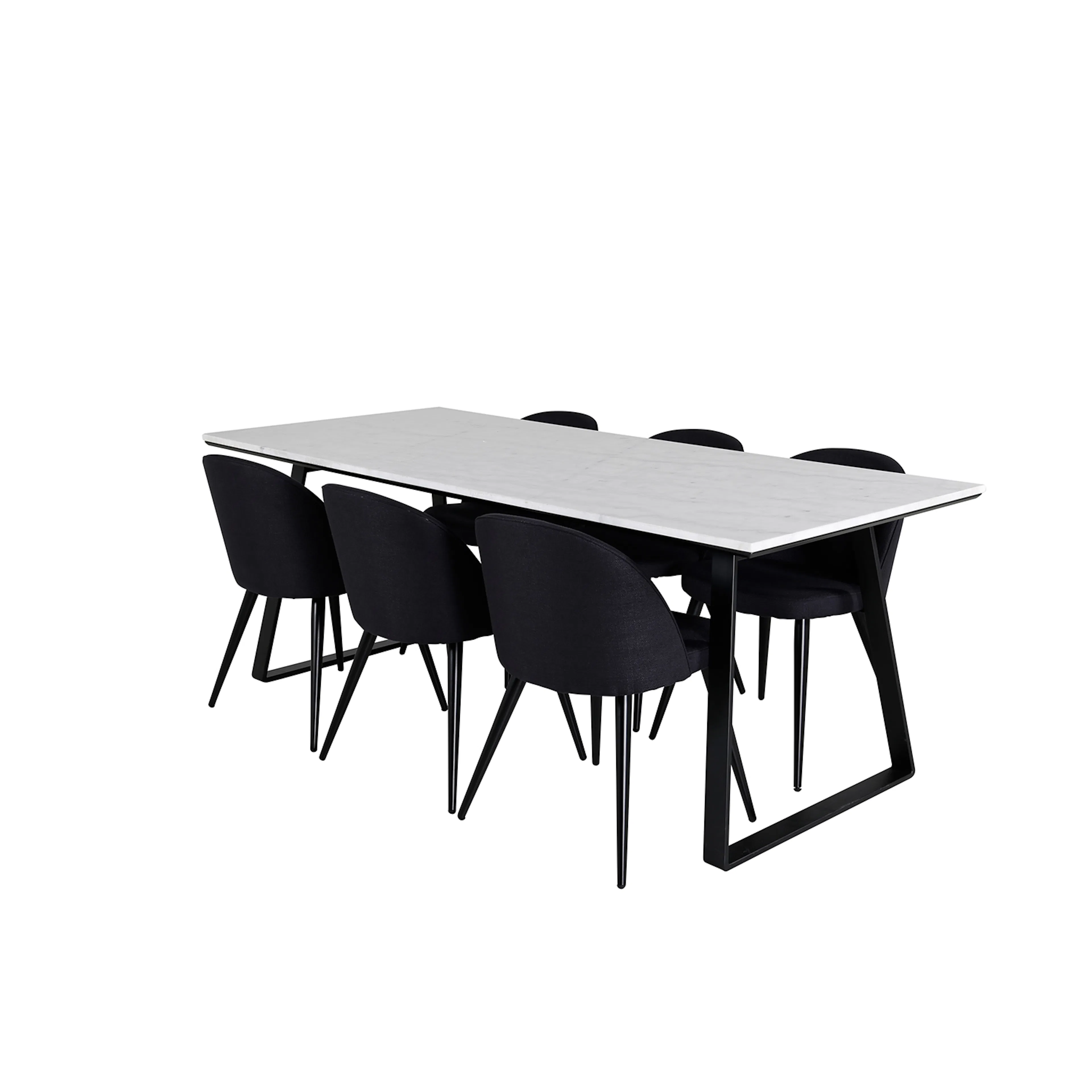 Matgrupp Venture Home Estelle med 6 Valentina Stolar PolyEstelletyg