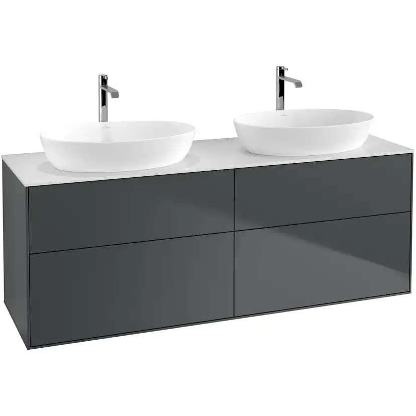 Tvättställsskåp Villeroy & Boch Finion med 4 Lådor och Bänkskiva för Två Fristående Tvättställ från Artis & Collaro