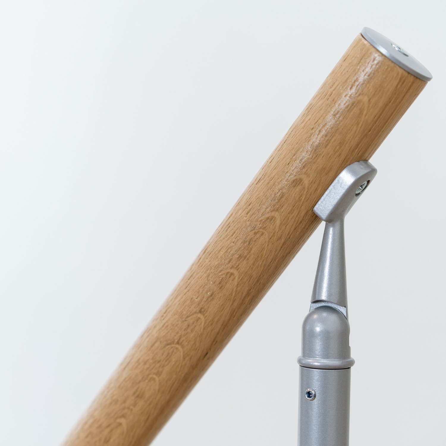 DUBLIN ek steg 1/4 svängd pearl grey CLASSIC II räcke 14T 61 Grå, LxB: 2310x610 mm