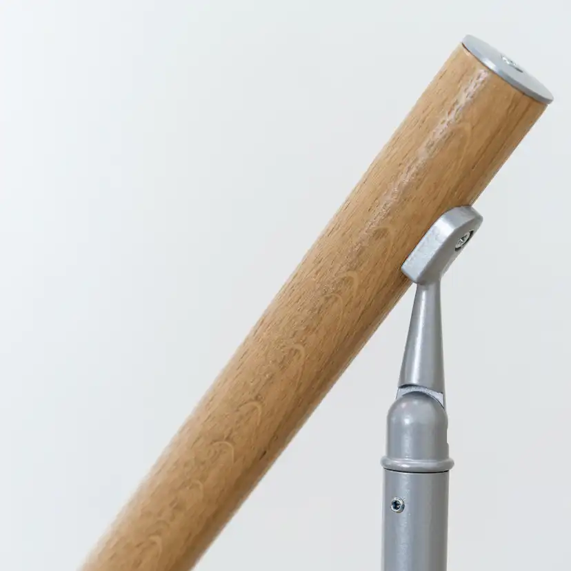 DUBLIN ek steg 1/4 svängd pearl grey CLASSIC II räcke 14T 61 Grå, LxB: 2310x610 mm