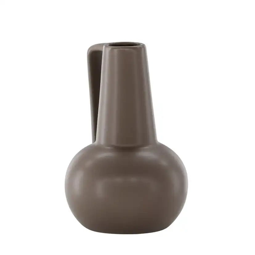 Lane Vase - Matte Brown - 15*15*22cm Svart