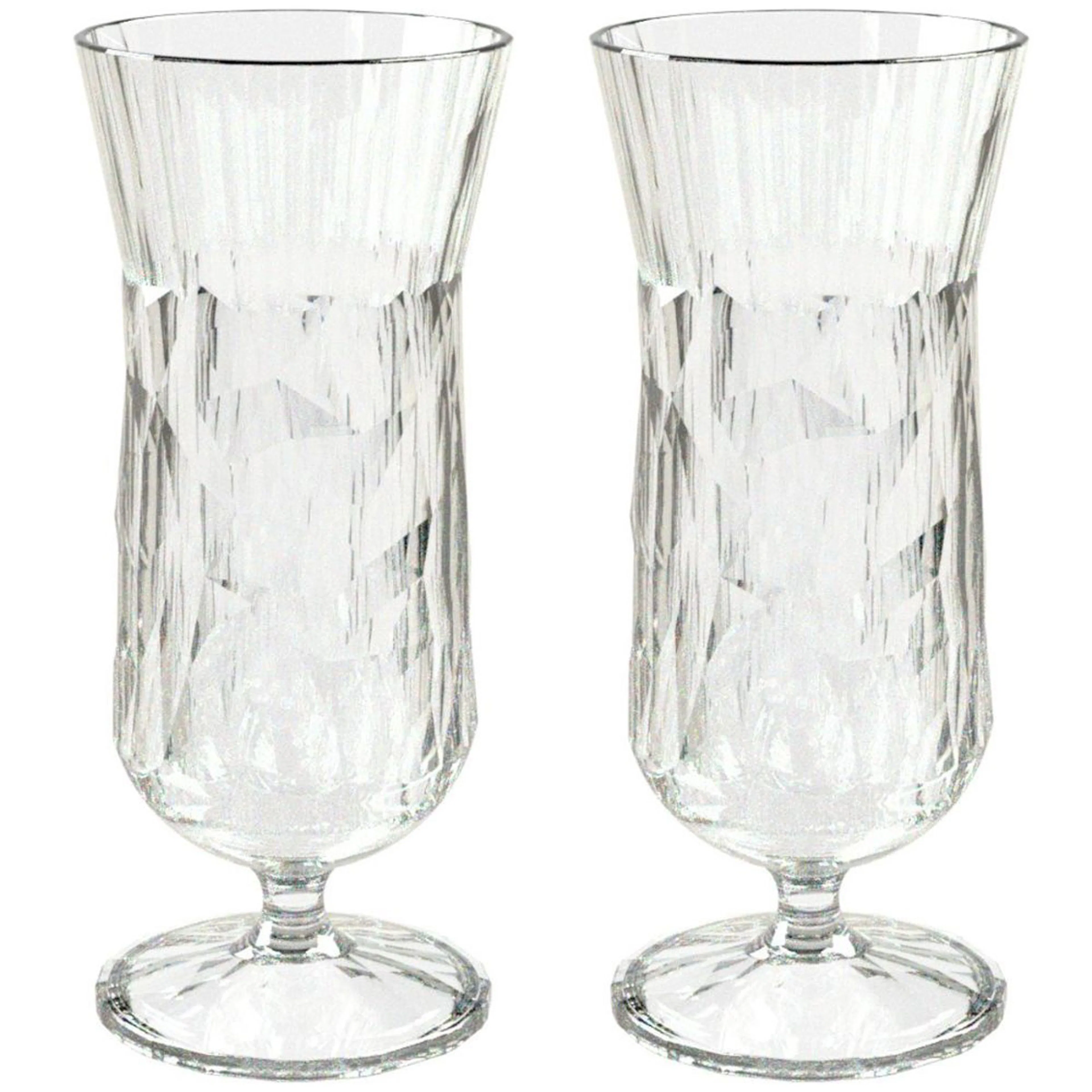 Club No. 17 Drinkglas Plast 400 ml Crystal Clear 2-pack