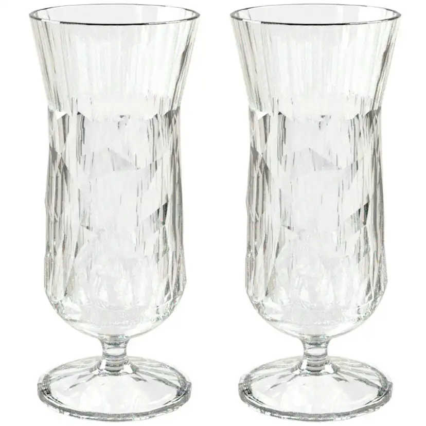 Club No. 17 Drinkglas Plast 400 ml Crystal Clear 2-pack