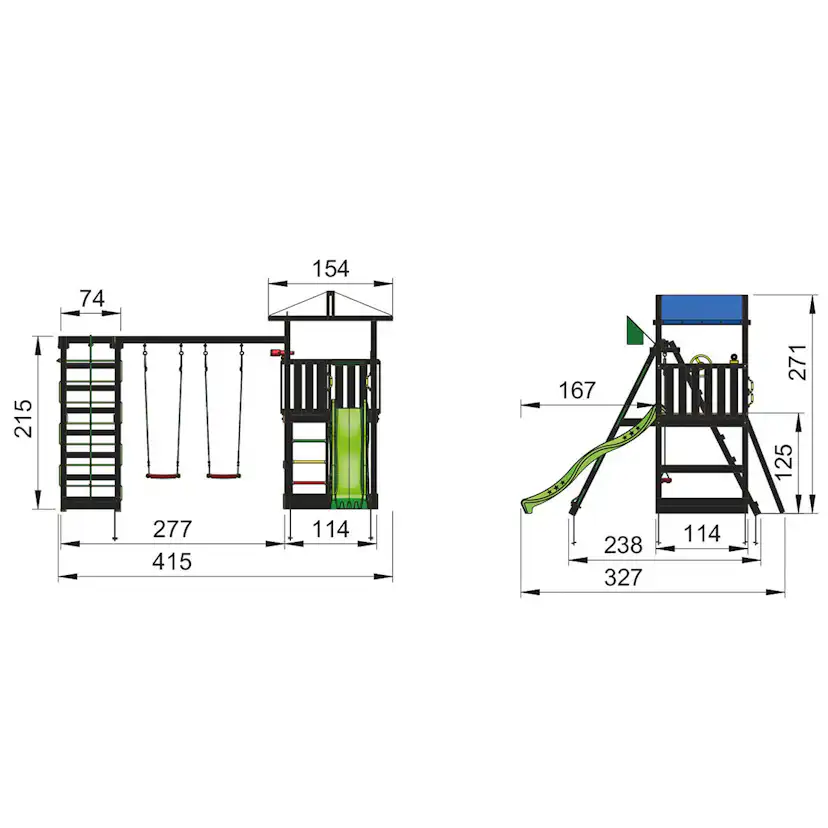 Lektorn Jungle Gym Hut Komplett Inkl Climb Module Xtra