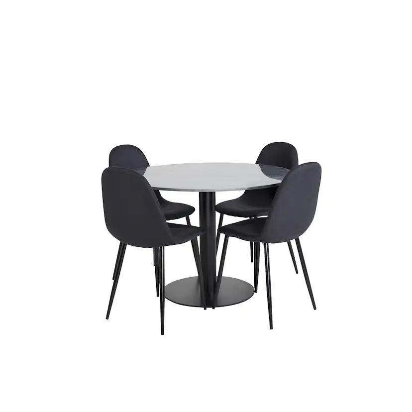 Matgrupp Venture Home Estelle med 4 Pobbie Stolar PolyEstelletyg