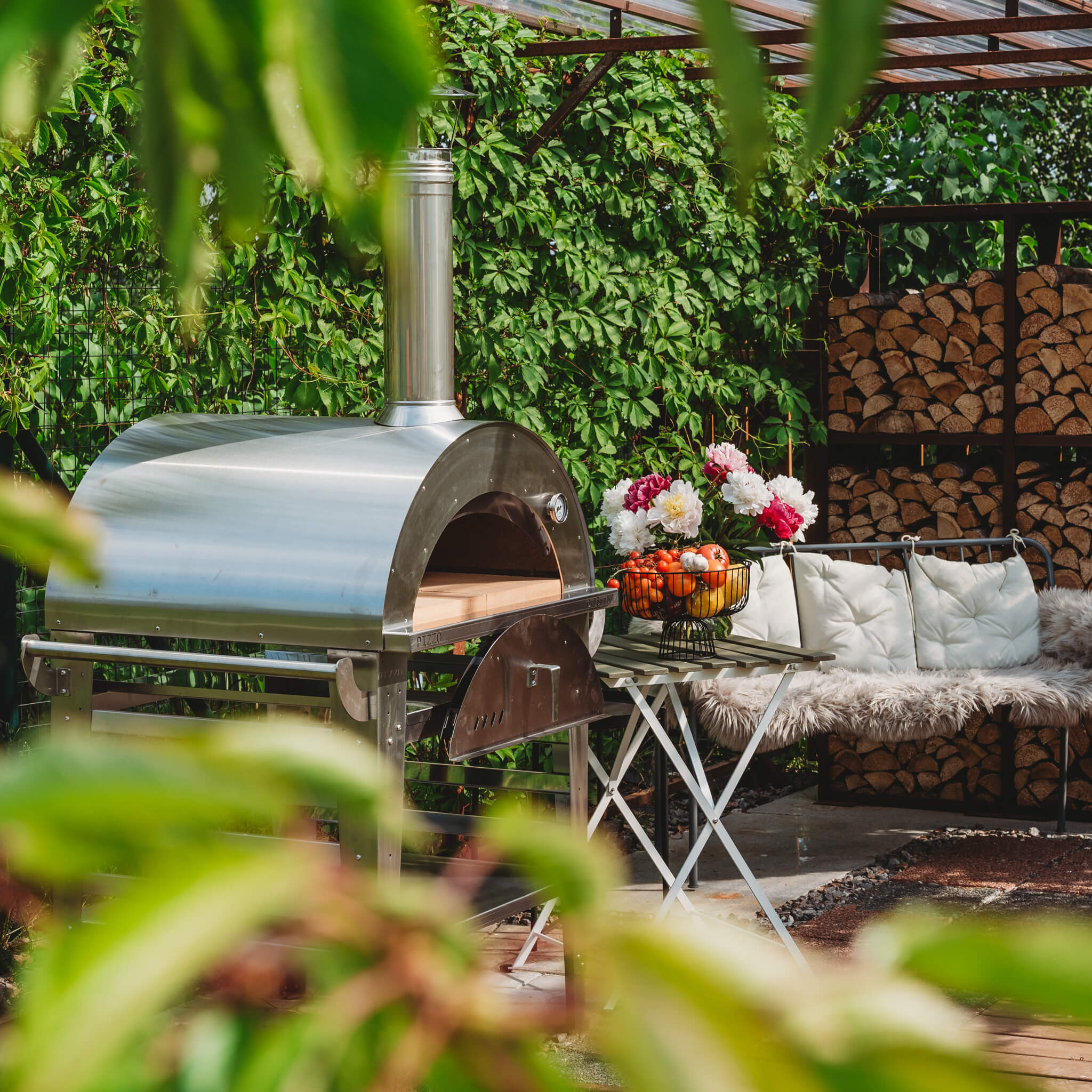 Pizzaugn GrillSymbol Pizzo med Pizzabord Inox