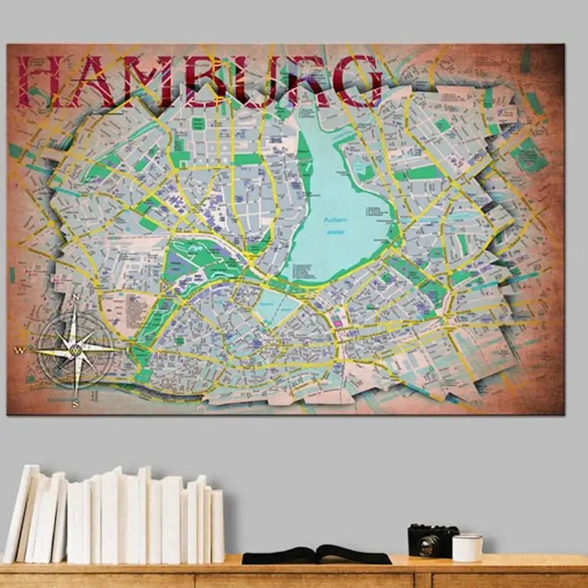 Tavla Arkiio Map Of Hamburg