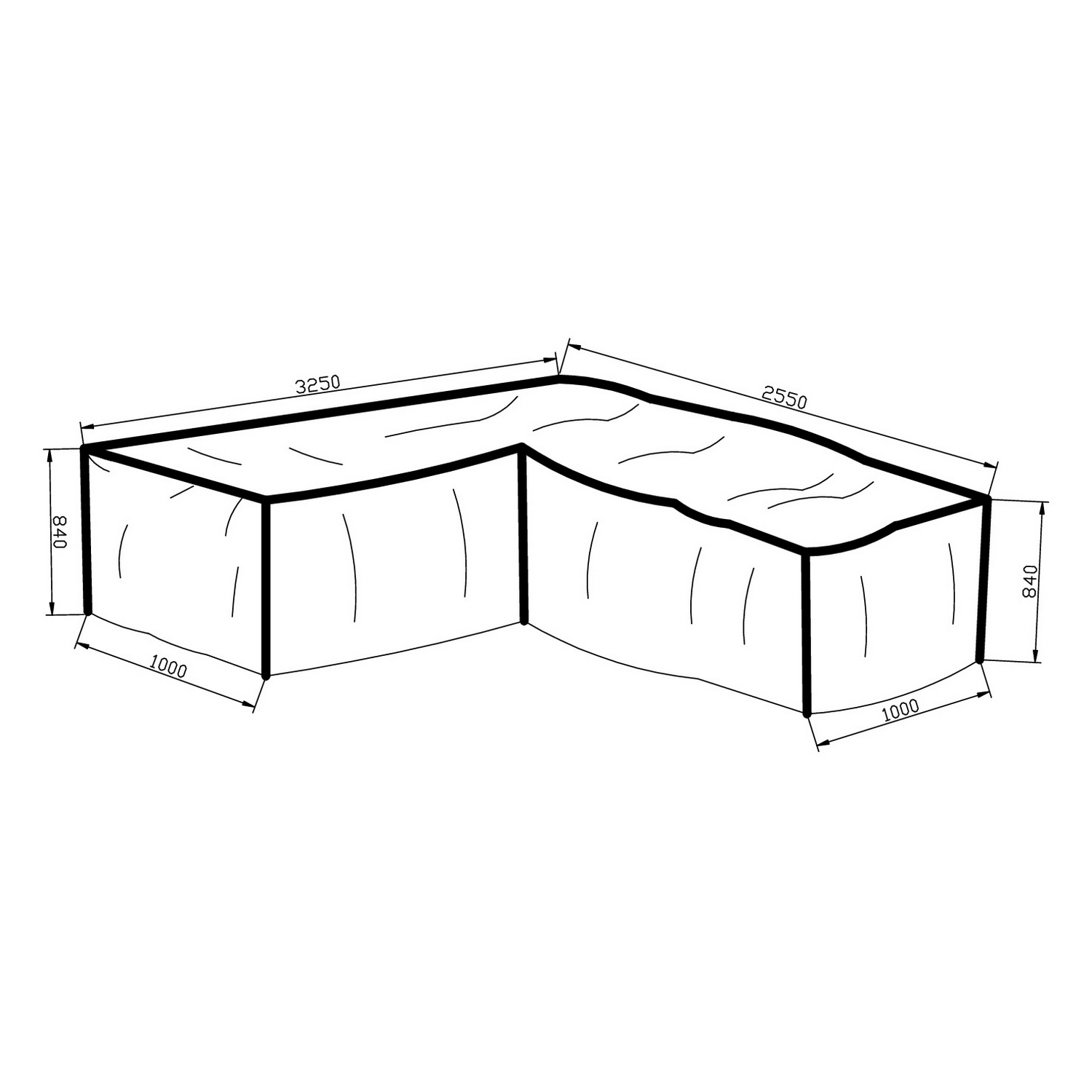 Möbelskydd Venture Home L-Form Utomhus
