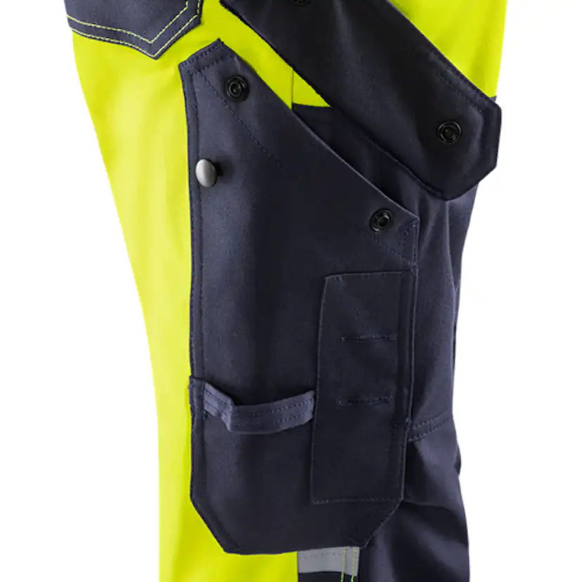 Flamestat byxa stretch 2161 ATHF, kl 2 Storlek: C50, Gul/Marinblå