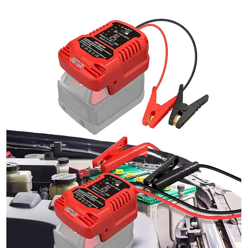 Batteriladdare Japcell Nödladdare Booster för 12V Startbatteri Kompatibel med Milwaukee 18V