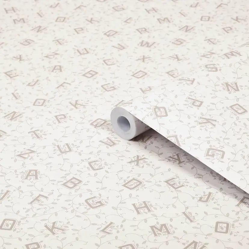 Tapet Laura Ashley Alphabet Dove Grå 119862